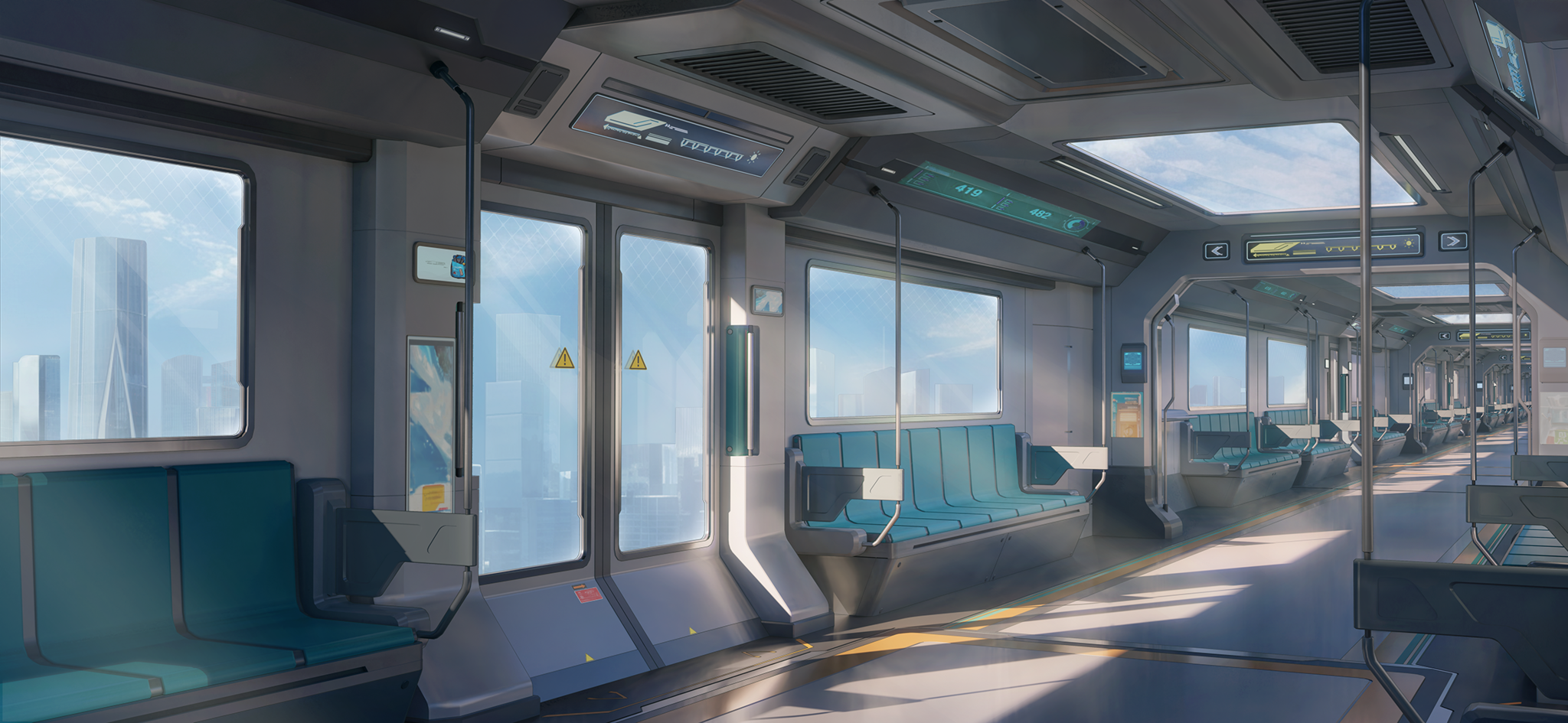 艾因索菲·空轨列车内景