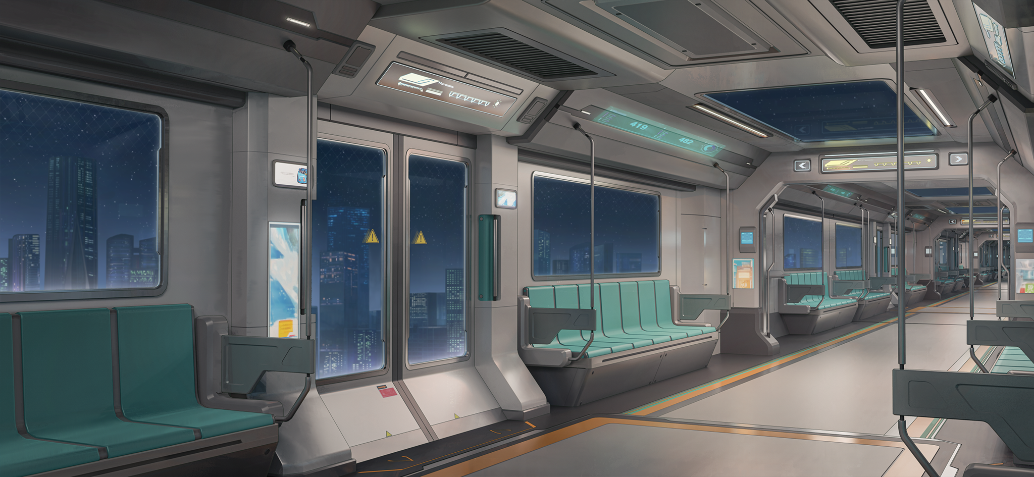 艾因索菲·空轨列车内景